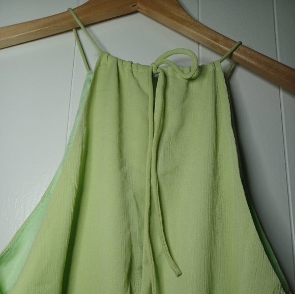 Princess Polly Green Pleated Halter Sundress - Picture 3 of 7